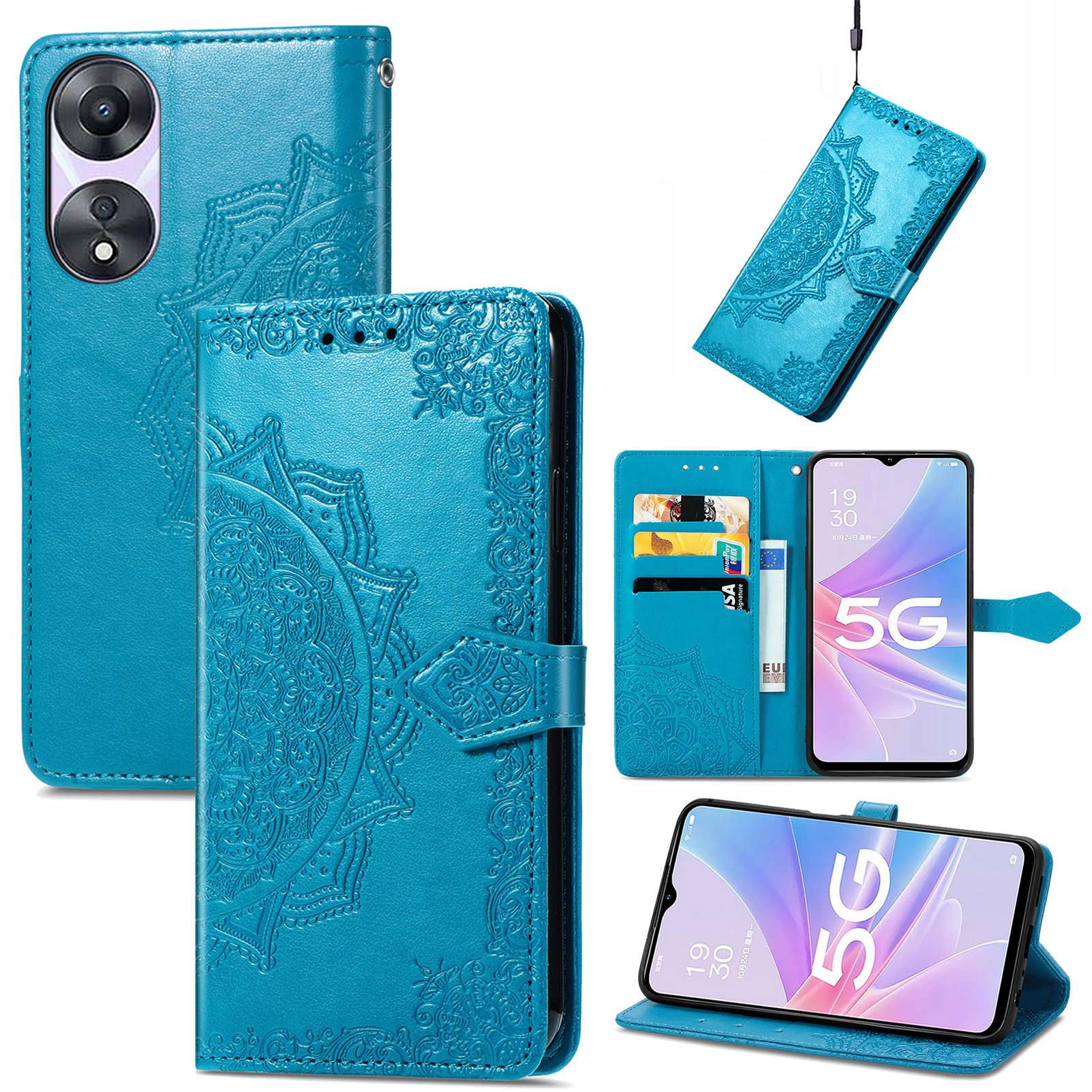 手帳型スマホケース OPPOスマホ用5G対応手帳型保護ケース