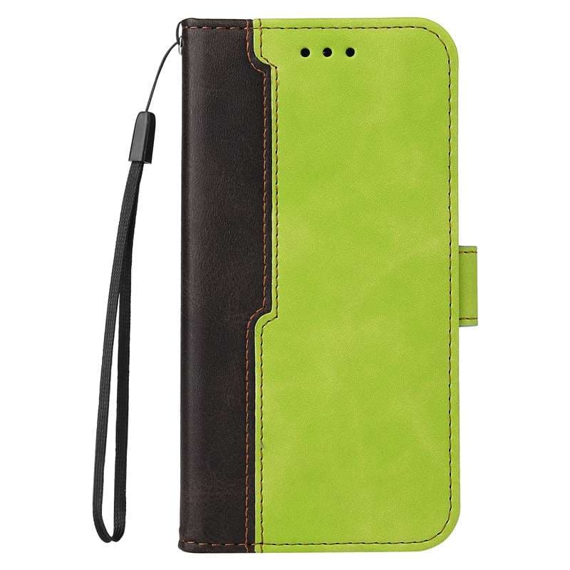 手帳型スマホケース Xperia用 ツートンカラー レザー手帳型ケース