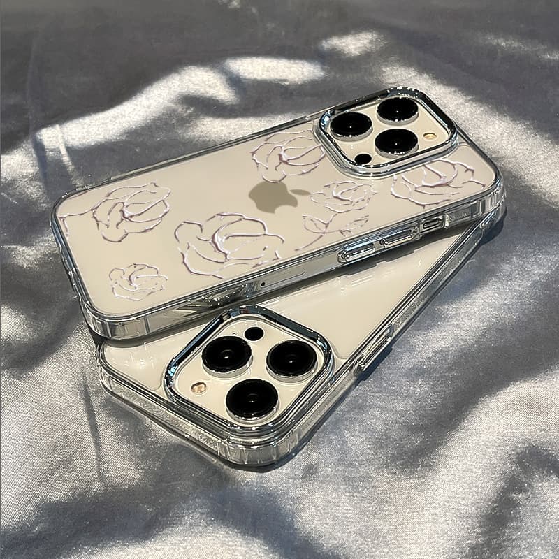 手帳型スマホケース ロマンティック 薔薇デザイン スマホケース