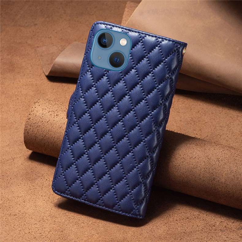 手帳型スマホケース キルティングレザー調マルチカラー手帳型iPhoneケース