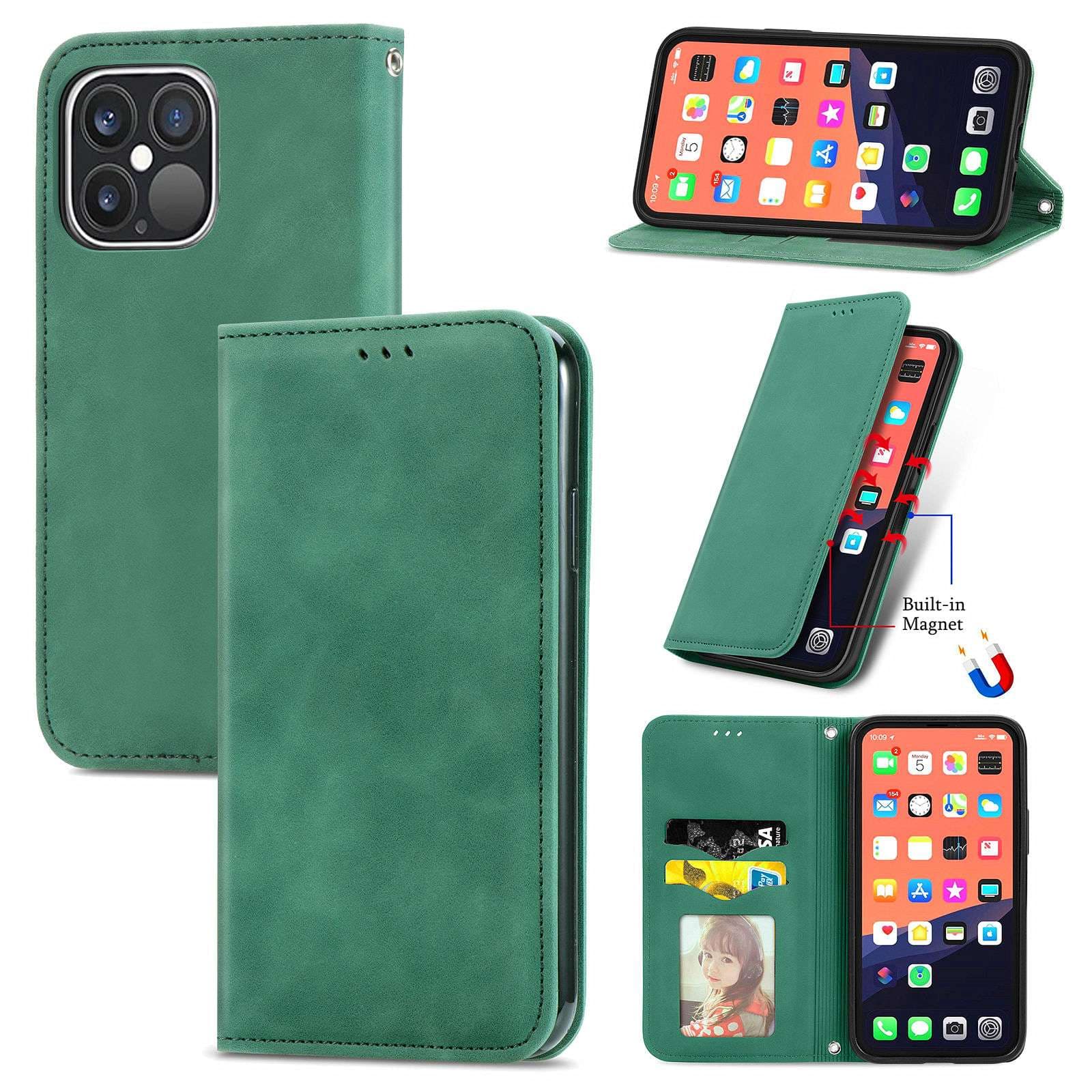 多機能マグネット式手帳型スマホケース
