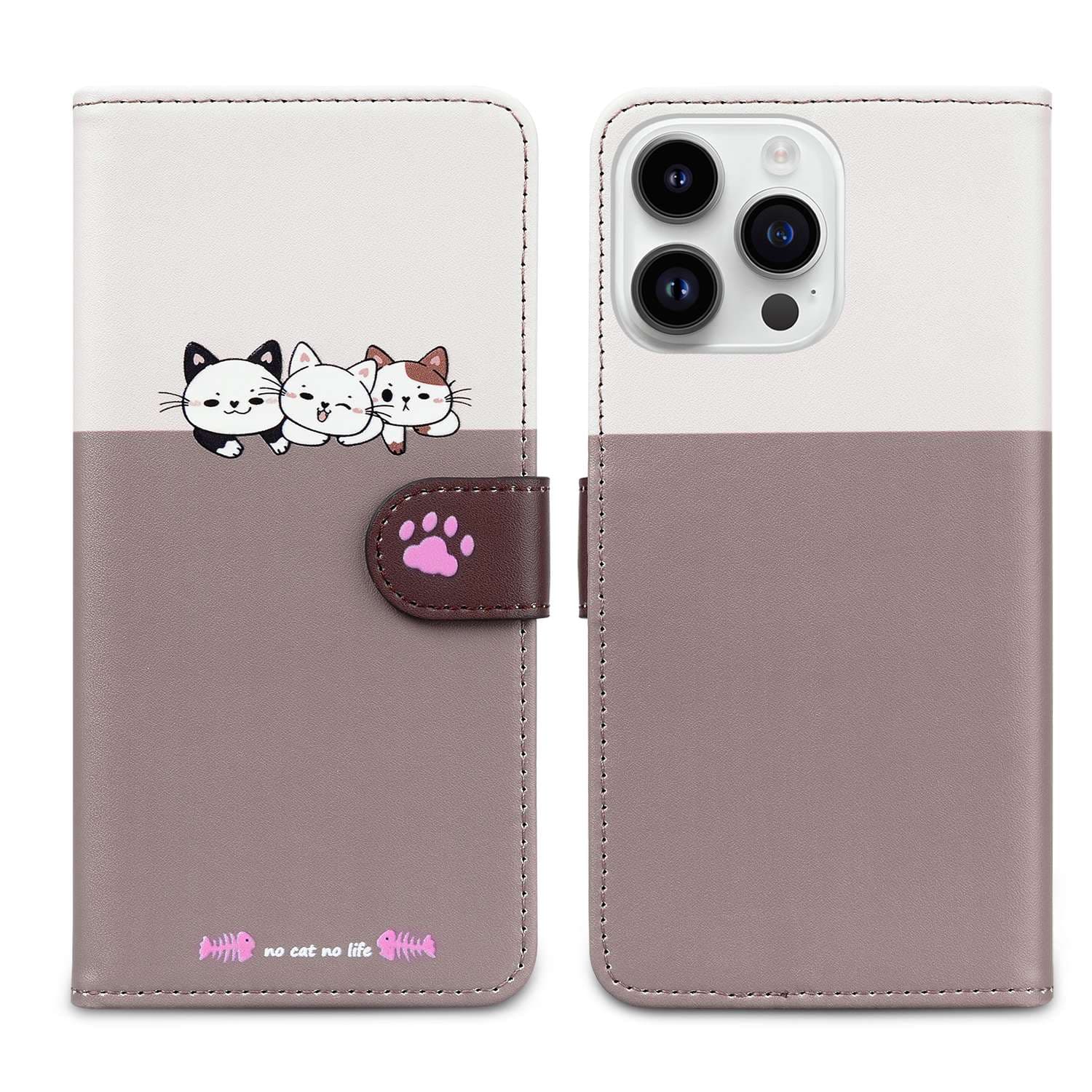 手帳型スマホケース 猫好き必見!可愛いネコちゃんデザイン手帳型Galaxyケース