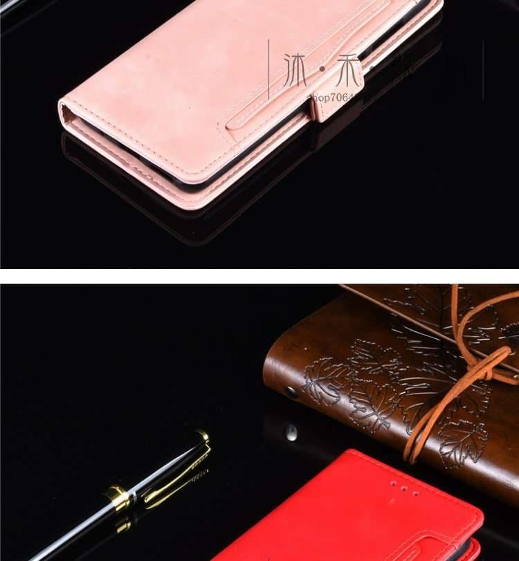 手帳型スマホケース アクオス用 多機能カード収納手帳型ケース