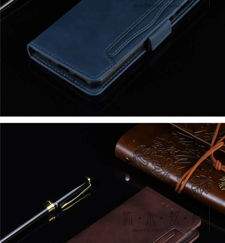 手帳型スマホケース アクオス用 多機能カード収納手帳型ケース