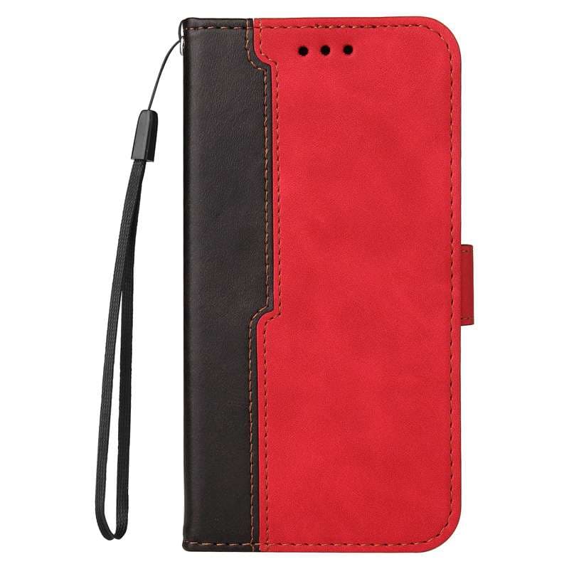 手帳型スマホケース Xperia用 ツートンカラー レザー手帳型ケース