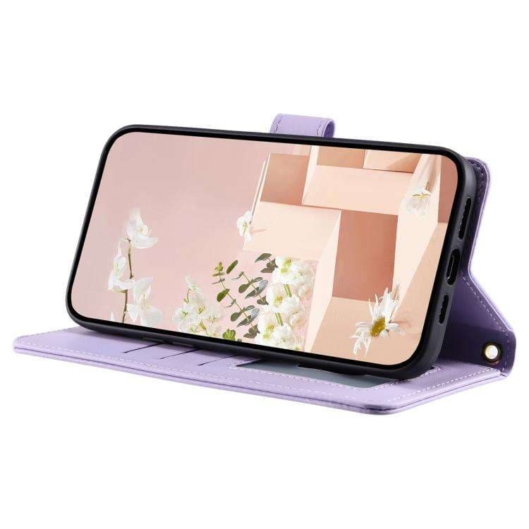 手帳型スマホケース キルティングレザー調 iPhoneケース 手帳型 パステルカラー
