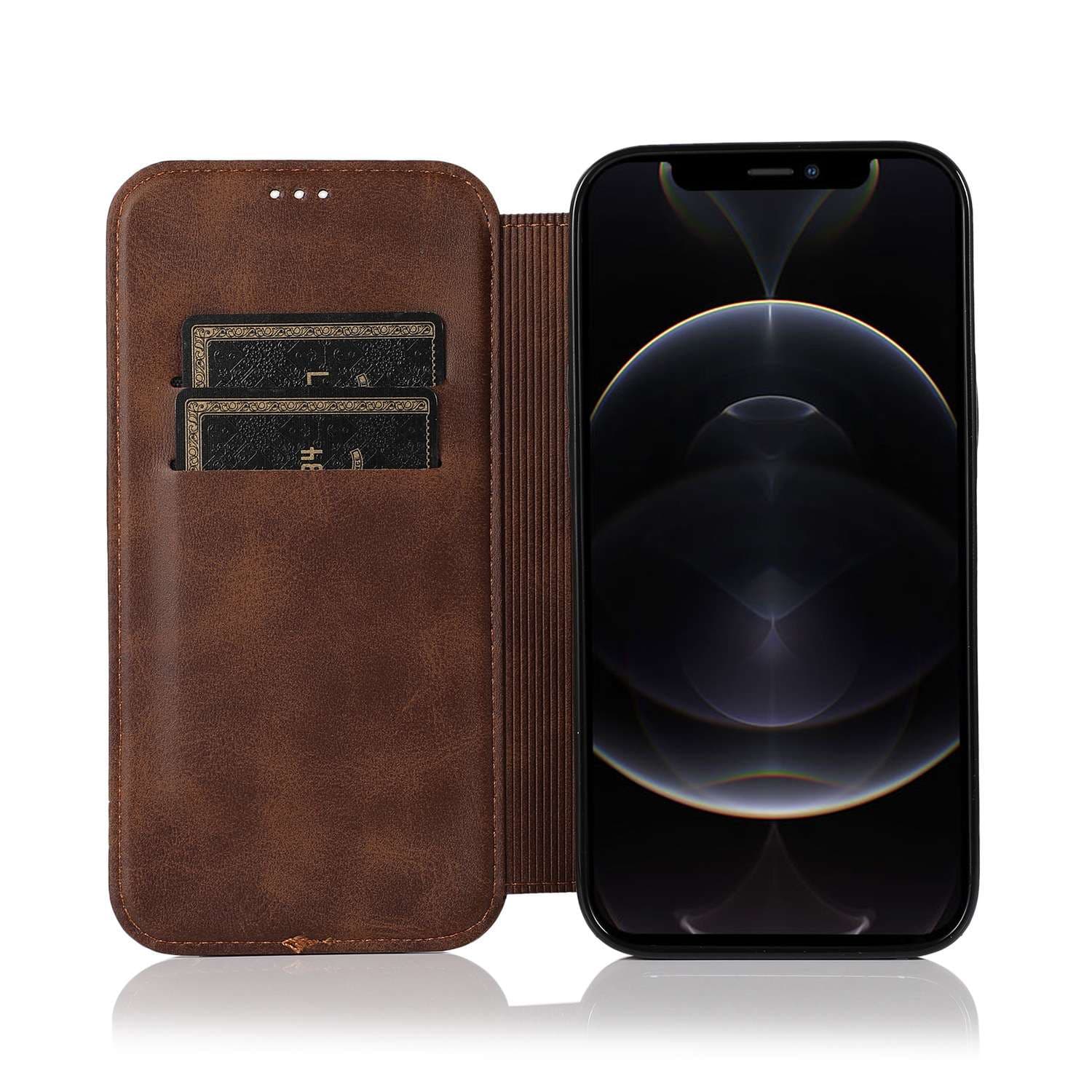 手帳型スマホケース 高級レザー調手帳型iPhoneケース