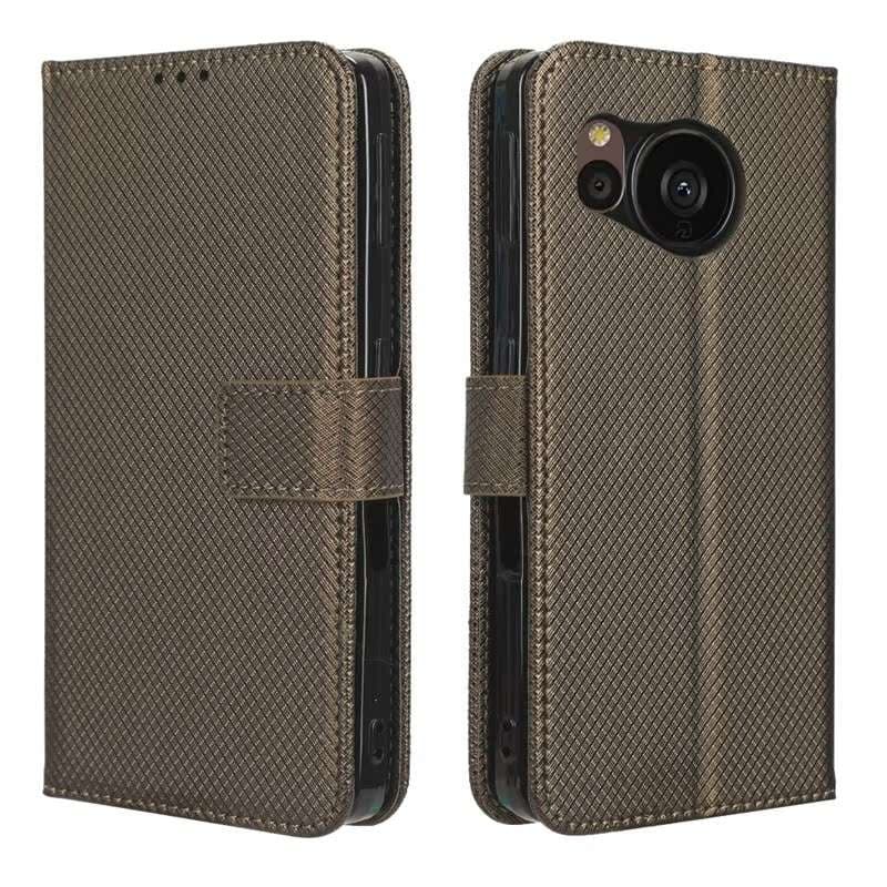 手帳型スマホケース AQUOS用 高級感ある手帳型レザーケース