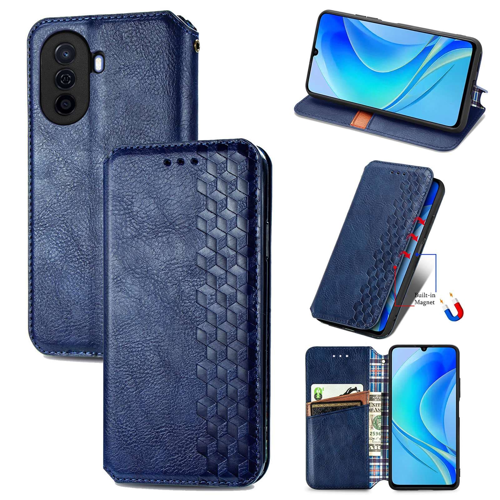 手帳型スマホケース ファーウェイ用耐衝撃マグネット手帳型ケース