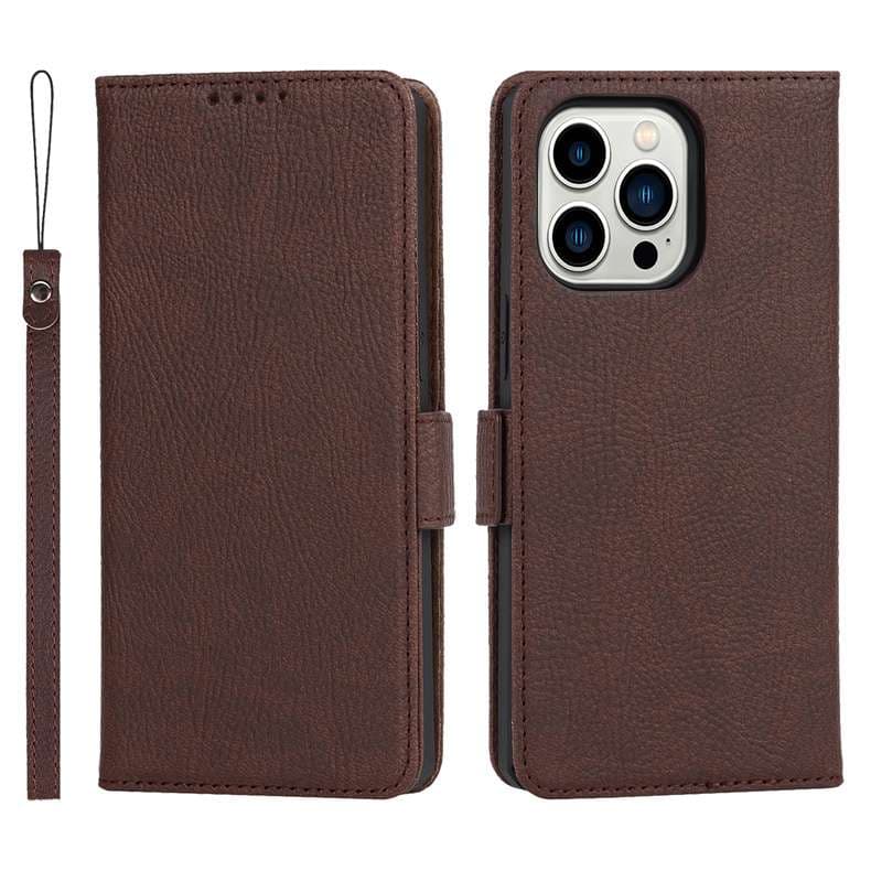 手帳型スマホケース 多機能レザー調iPhone手帳ケース