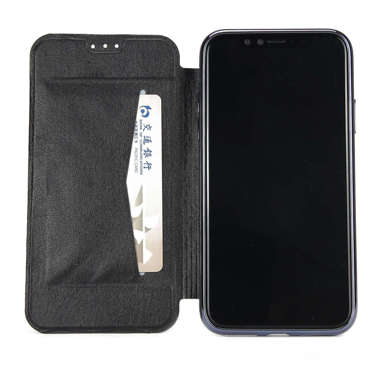 手帳型スマホケース 高級感あふれるiPhone用レザー調手帳型ケース