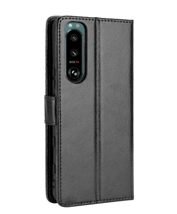 手帳型スマホケース Xperia用高級レザー調多機能手帳型ケース