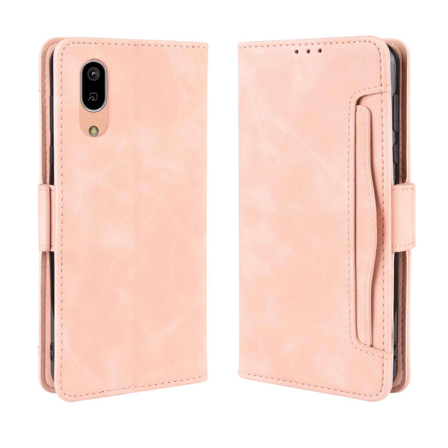 ハート柄付き多機能手帳型スマホケース