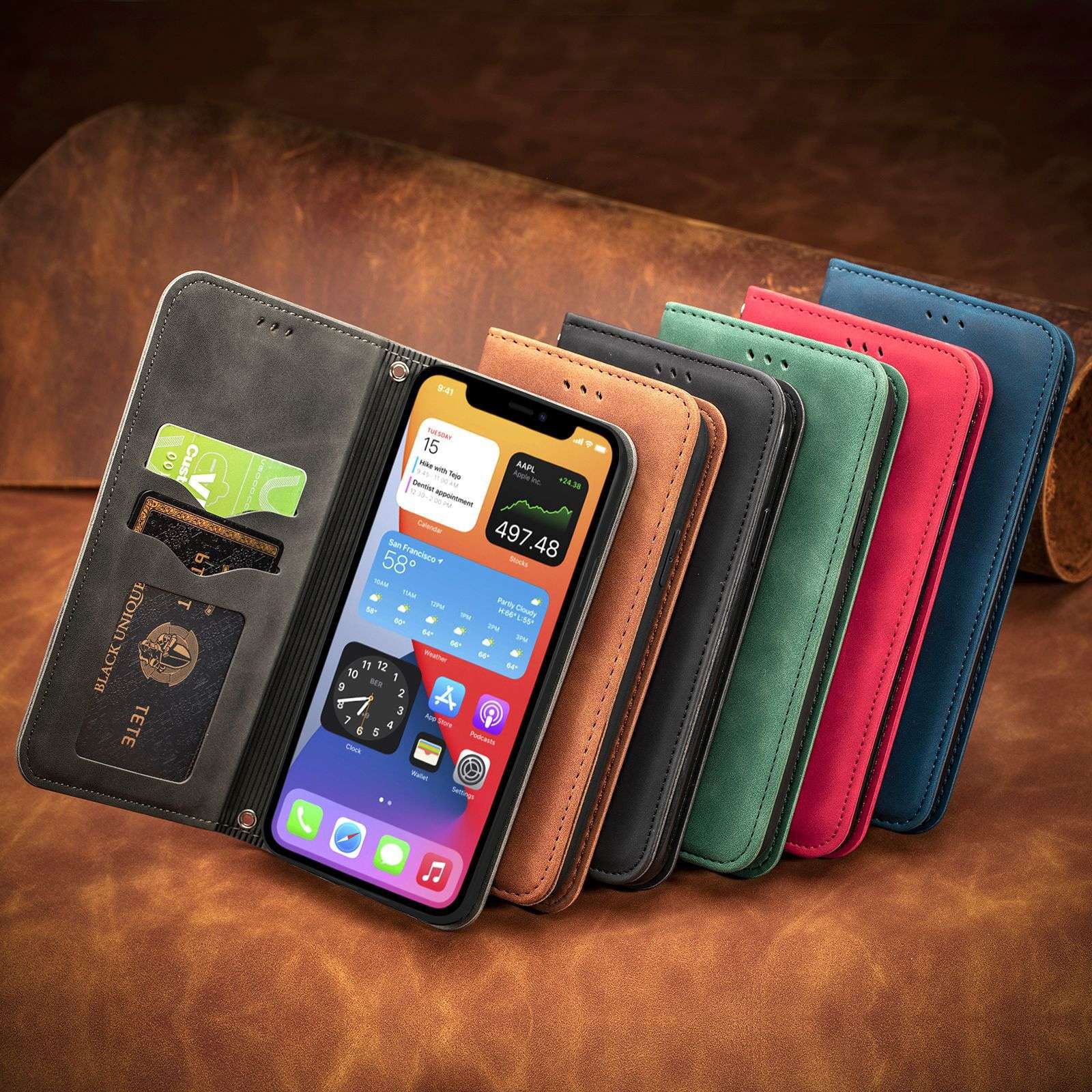 高級感溢れる多機能手帳型スマホケース