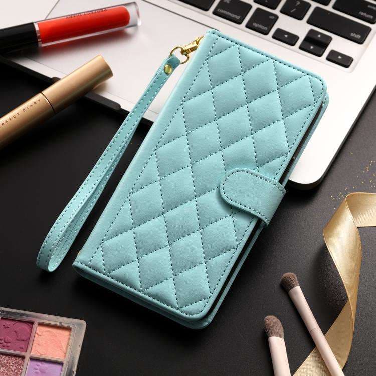 手帳型スマホケース キルティングレザー調 iPhoneケース 手帳型 パステルカラー