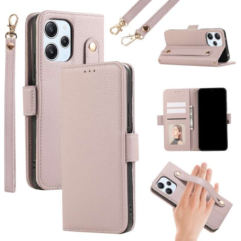 手帳型スマホケース 多機能レザー調iPhone手帳型ケース