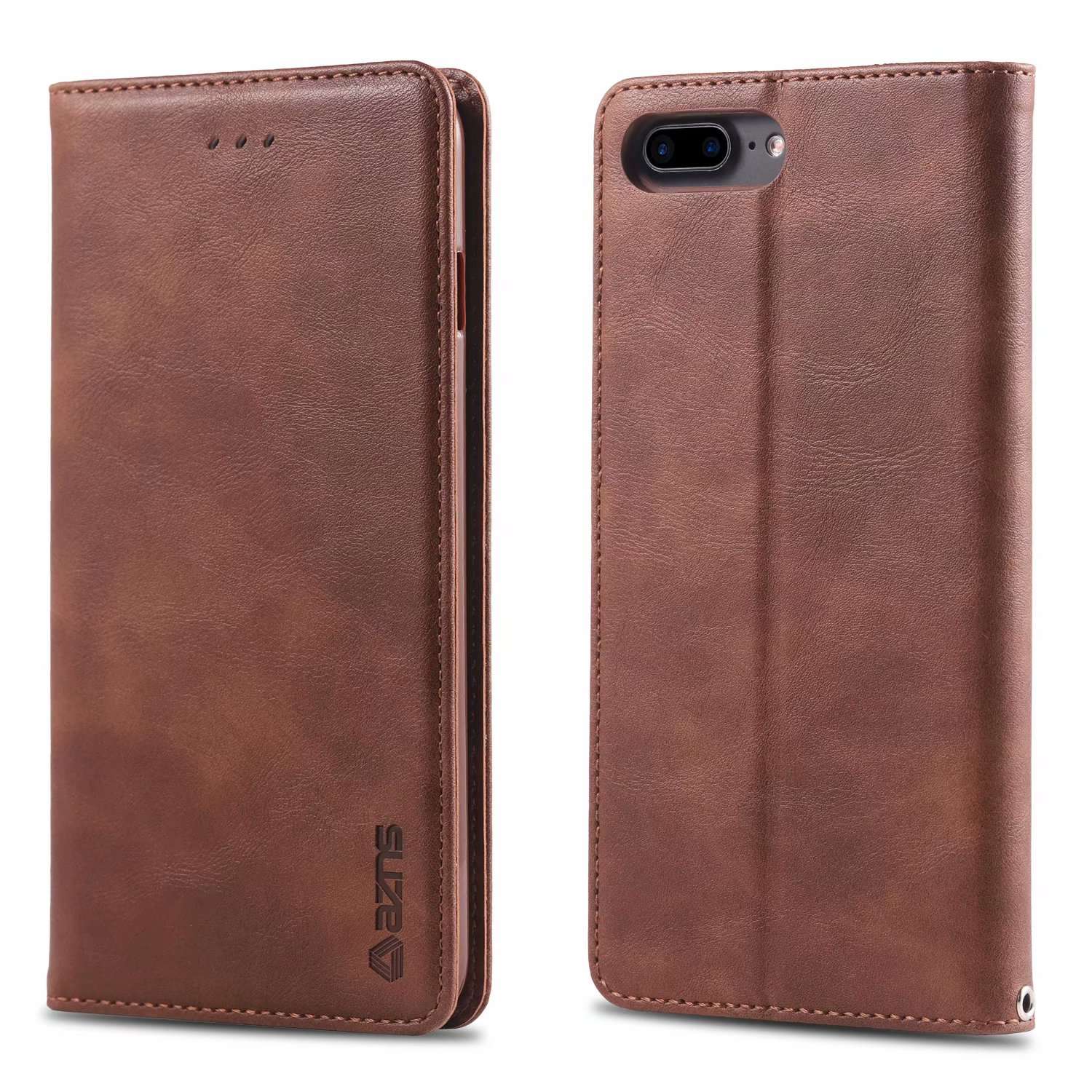 手帳型スマホケース 高級感漂う本革調iPhoneフリップケース