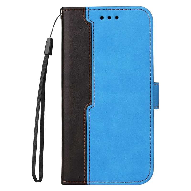 手帳型スマホケース Xperia用 ツートンカラー レザー手帳型ケース