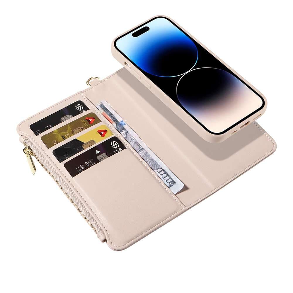 手帳型スマホケース 多機能カード収納付き手帳型iPhoneケース