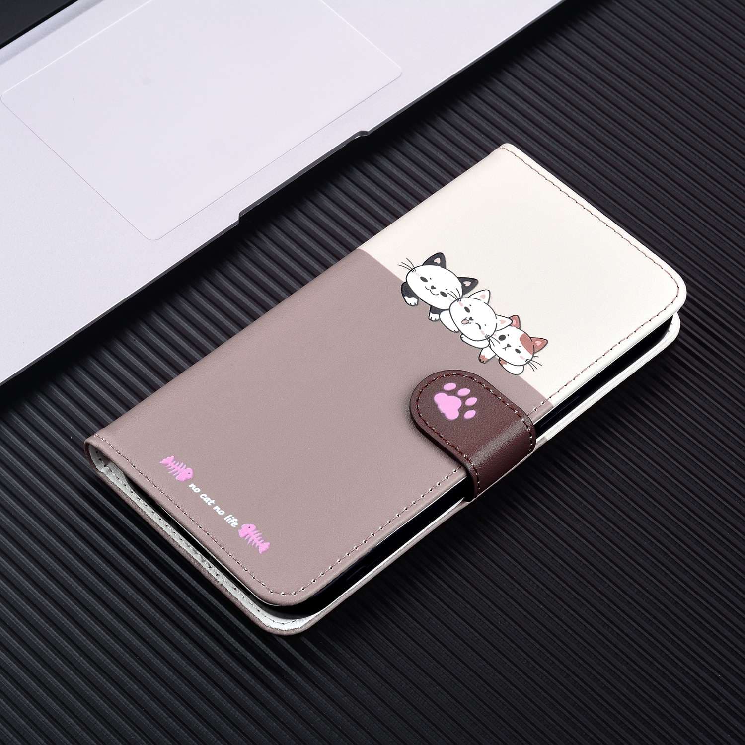手帳型スマホケース 猫好き必見!可愛いネコちゃんデザイン手帳型Galaxyケース