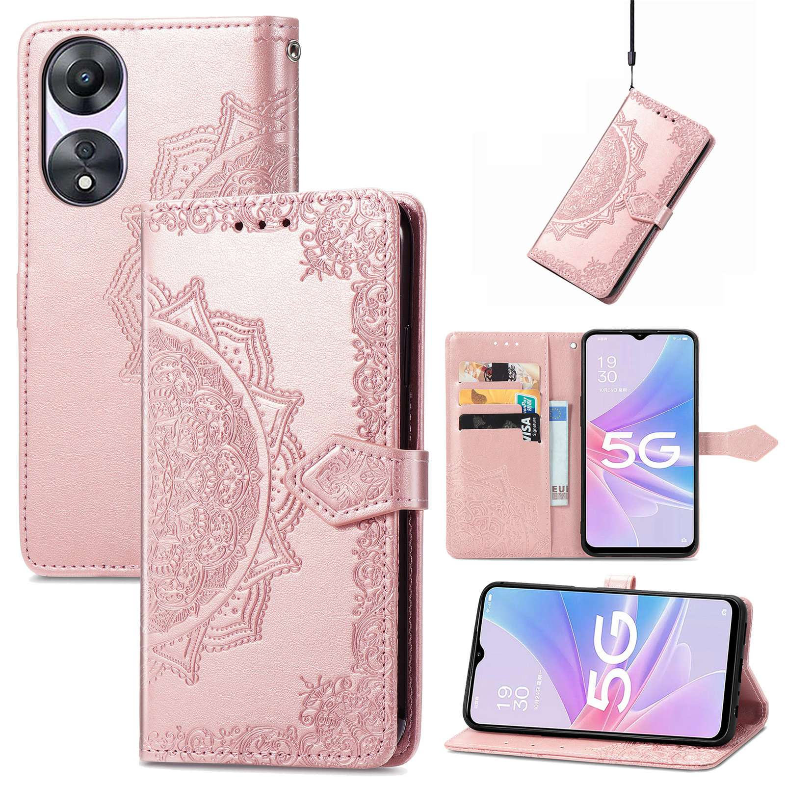 手帳型スマホケース OPPOスマホ用5G対応手帳型保護ケース